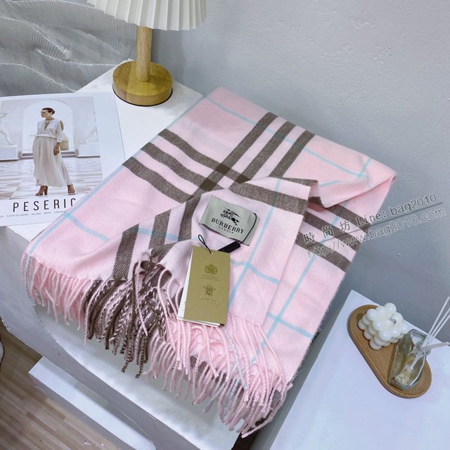 Burberry經典寬格混紡大披肩 經典格子女士圍巾披肩 巴寶莉2021新款羊毛羊絨圍巾  mmj1347